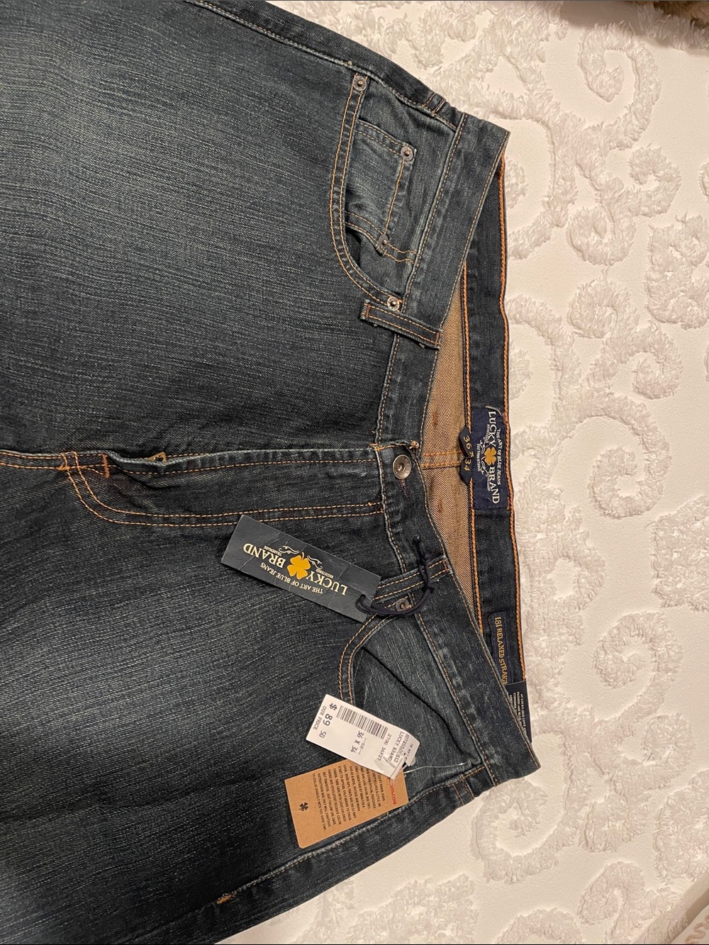 Lucky Brand Men's Dark Blue Relaxed Fit Jeans